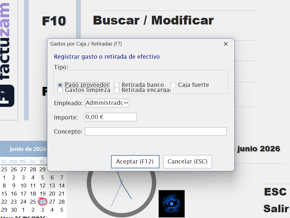Gastos por caja