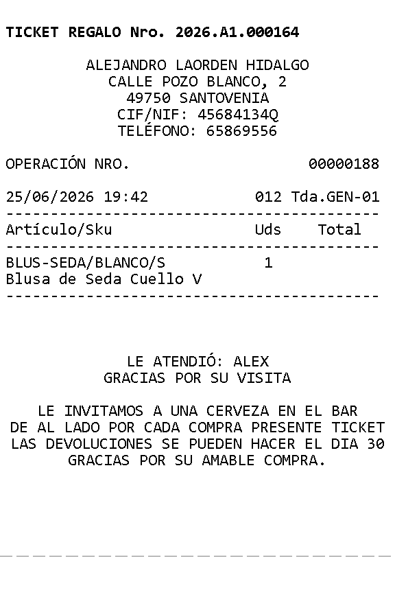 Ticket regalo